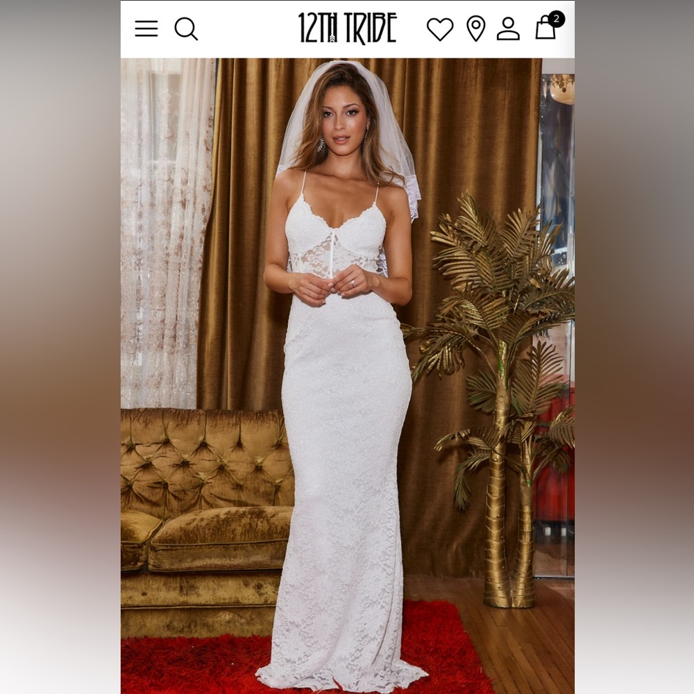 12th Tribe Lizette Ivory Lace Wedding Dress